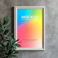 Minimalist blank frame mockup for elegant decor projects psd