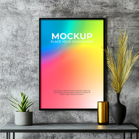 Modern minimalist picture frame for simple yet elegant setups psd