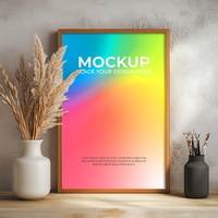 Blank frame mockup for displaying travel photography and art psd