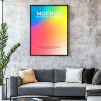 Modern blank picture frame for creative display projects psd