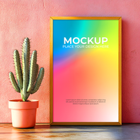 Empty frame mockup for branding and creative showcases psd