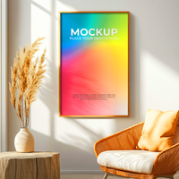 Minimalist picture frame template for sophisticated branding psd