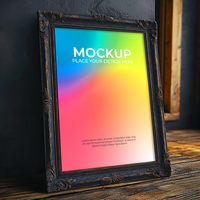 Stylish frame template for showcasing poster and canvas prints psd