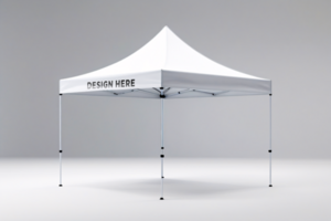 Canopy tent mockup isolated on white background for design placement psd