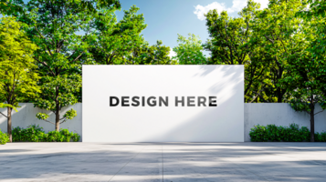 Billboard mockup in public space for design placement psd