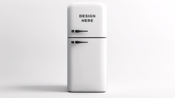 Refrigerator mockup isolated on white background for design placement psd