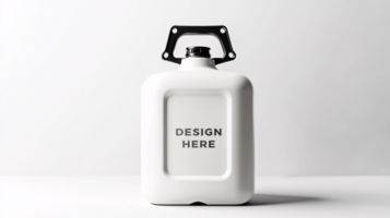 Jerrycan mockup isolated on white background for design placement psd