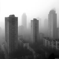 Ethereal Mist Creating a Dreamy and Atmospheric Scene photo