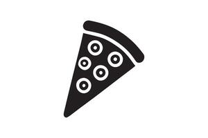 Pizza slice icon illustration on white background vector