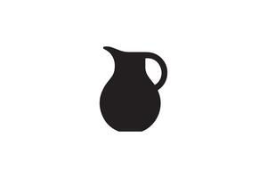 A black and white illustration of a pitcher vector