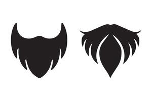 Beard and mustache icons on a white background vector