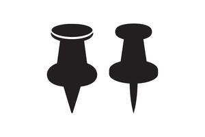Two black and white pins on a white background vector