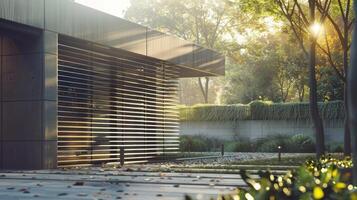 Modern house with modern architecture and modern design 3d rendering photo