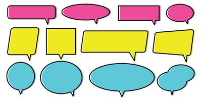 Speech bubble with outline vector