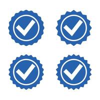 Check profile verification icon vector