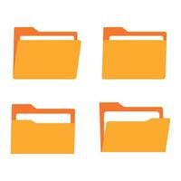collection of file document icons yellow color vector
