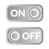 On and off toggle button vector