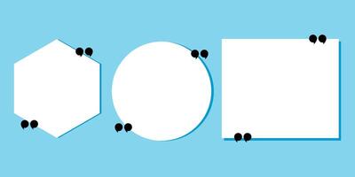 Collection of bracketed quote frames vector