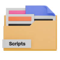 3D Scripts Folder Name Icon png