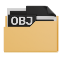 3D OBJ File Folder Format Icon png