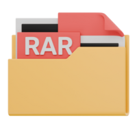 3D RAR File Folder Format Icon png