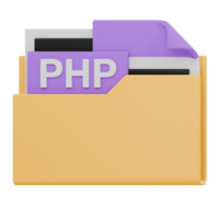 3D PHP File Folder Format Icon png