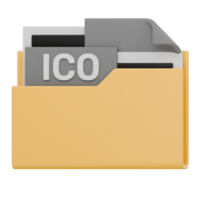 3D ICO File Folder Format Icon png