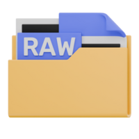 3D RAW File Folder Format Icon png