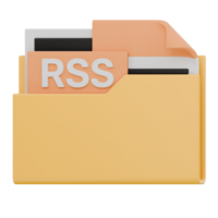 3D RSS File Folder Format Icon png