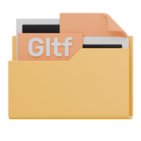 3D GLTF File Folder Format Icon png