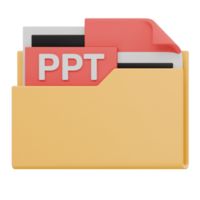 3D PPT File Folder Format Icon png