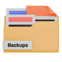 3D Backups Folder Name Icon png