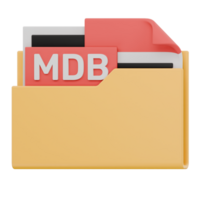 3D MDB File Folder Format Icon png