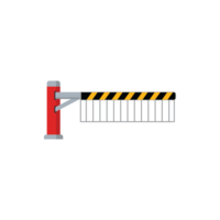 A barrier with a red and black stripe on it png