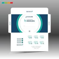 A business envelope with four color vector