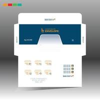 A business envelope with orange and more color vector