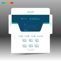 A business envelope with 4 color inside vector