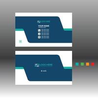 A business card with a cyan design vector