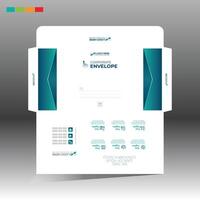 A business envelope with a business card and envelope vector