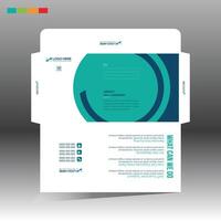four colored envelope design vector