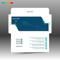 envelope with a blue and green version vector