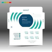 A business card with a circular design vector