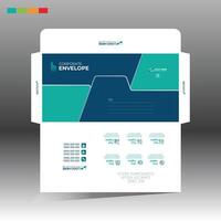 A business envelope with 4 color vector