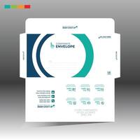 A business envelope with a circular design vector