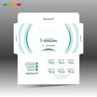 A business envelope with a business card inside vector