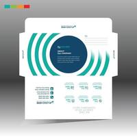 A business card with a circular design vector
