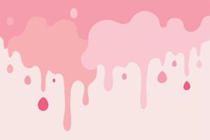 Abstract Pink Dripping Paint, Fluid Background, Pastel Design vector