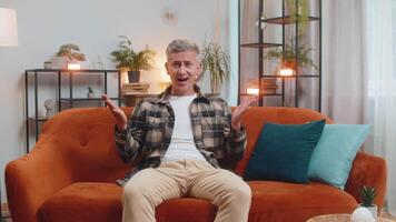 Frustrated man asking why, what reason of failure, demonstrating disbelief irritation by troubles video