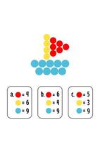 count the number of circles in the illustration of a boat. worksheets for kids vector