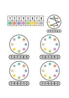 children's worksheet connecting colors based on rules vector